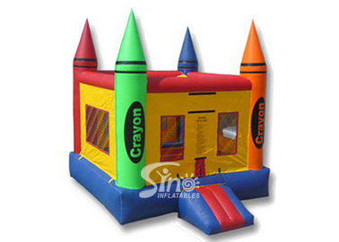 13x13 rainbow kids crayon small bounce house with removable cover made of lead free material