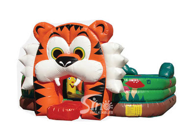 Pop commercial kids tiger inflatable game for outdoor use