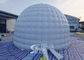 5m Portable Small White Party Inflatable Igloo Dome Tent With Entrance Tunnel Made Of Shining Pvc Tarpaulin