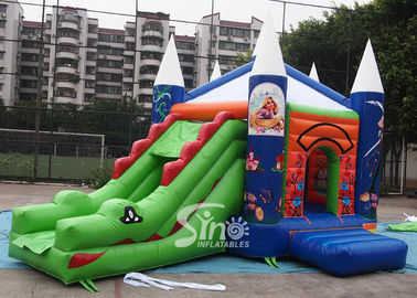 5in1 commercial grade kids crocodile inflatable combo game with slide for outdoor used