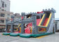 12x10m commercial kids giant inflatable medieval castle slide with tunnel N obstacle course from Sino Inflatables